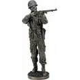 thumbnail image 1 of World War II Soldier Taking Aim Figurine Historical Combat Sculpture 13" Height, 1 of 2