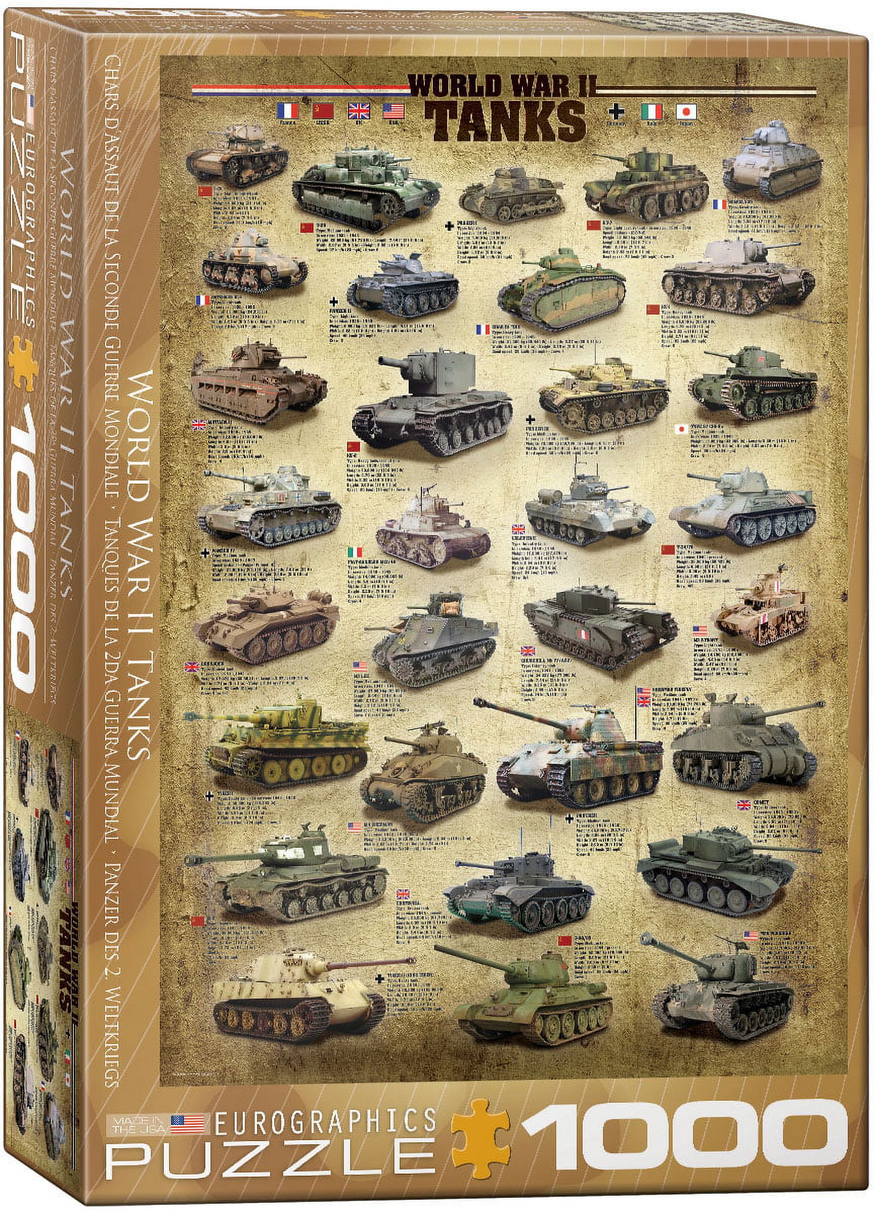 EuroGraphics World War II Tanks 1000-Piece Puzzle, Military