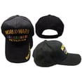 thumbnail image 1 of World War II WWII Veteran Ribbon Black 100% Cotton Embroidered Baseball Hat Cap, 1 of 5