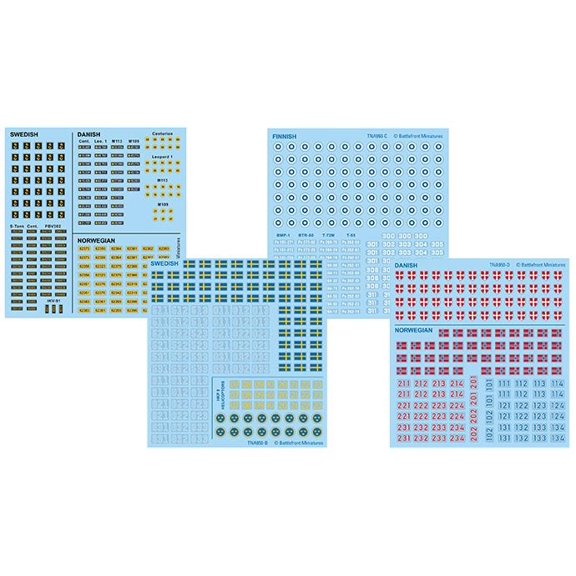 World War III Team Yankee: Nordic Forces Decals