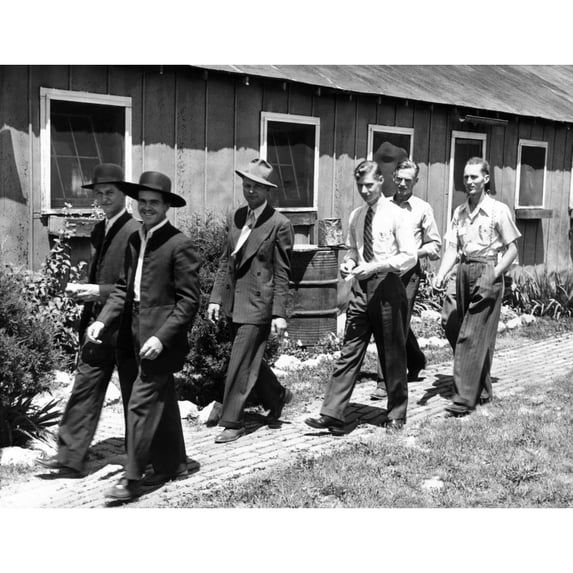 World War Ii Conscientious Objectors. Six Religious Objectors Arrive At A Former Ccc Camp In Lagro History