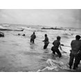 thumbnail image 1 of World War Ii D-Day 1944. Namerican Soldiers On The Beach At Normandy France Man A Lifeline To Rescue Soldiers Gone, 1 of 4