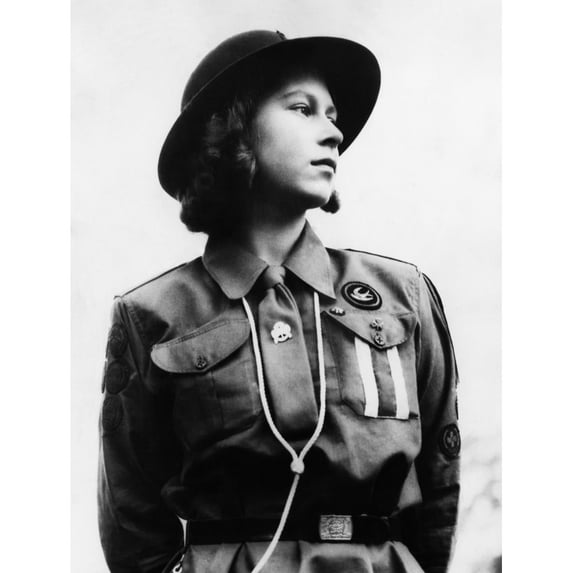 World War Ii Princess Elizabeth In Her Girl Guide Uniform History (24 x 36)