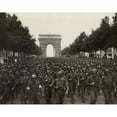 thumbnail image 1 of World War Ii. The Liberation Of Paris. Victorious American Soldiers Marching Down The Champs Elysees With The Arch De, 1 of 1