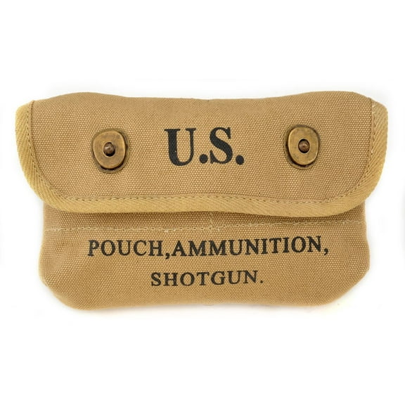 World War Supply Expertly Handcrafted US WW2 Canvas Shotgun Shell Ammunition Pouch