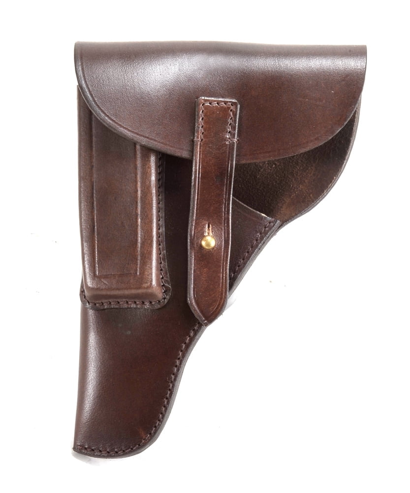 World War Supply Gun Holster PP PPK Mauser HSc Left Hand Brown Leather