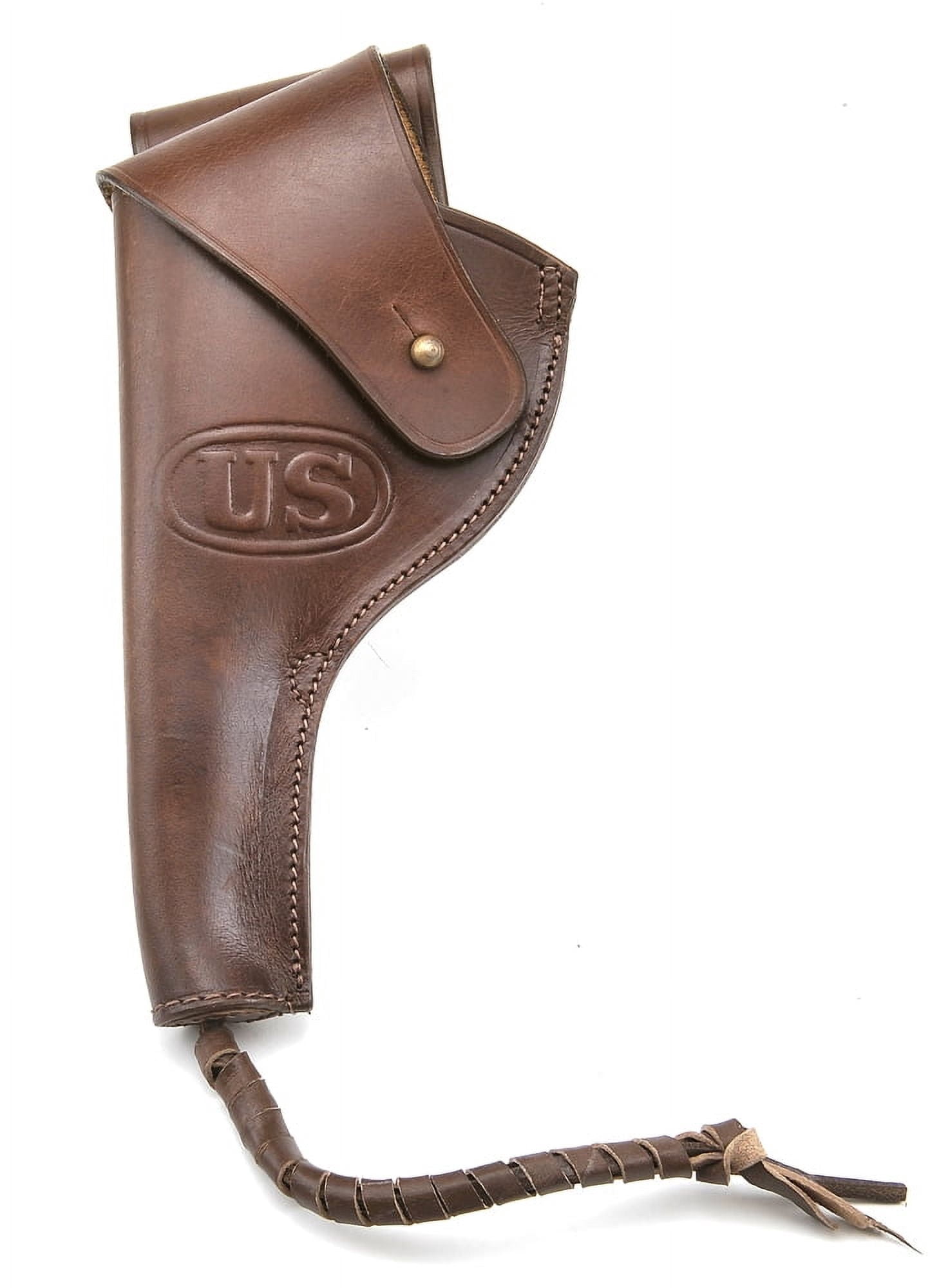 World War Supply Pistol Revolver Holster M1917 1942 Left Hand Version .45 Caliber Premium Drum Dyed Leather