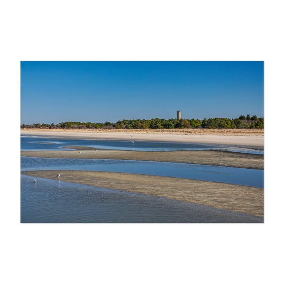 World War Two Observation Tower and Beach - Lewes Delaware Photography Beach Coastal Ocean Nature Seascape Landscape Lighthouse Unframed Wall Art Print 8 x 12 inches