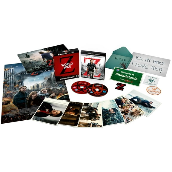 World War Z (Collector's Edition 4K UHD + Blu-ray) (4K Ultra HD) Brad Pitt Mireille Enos