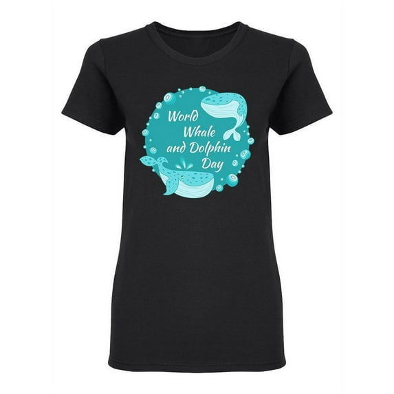 World Whale And Dolphin Day Shaped T-Shirt Women -Image by Shutterstock, Female Large
