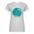 thumbnail image 1 of World Whale And Dolphin Day Shaped T-Shirt Women -Image by Shutterstock, Female x-Large, 1 of 2