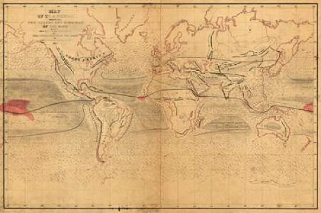 World Winds in Navigation Canvas Art - Captain Charles Wilkes (24 x 36)