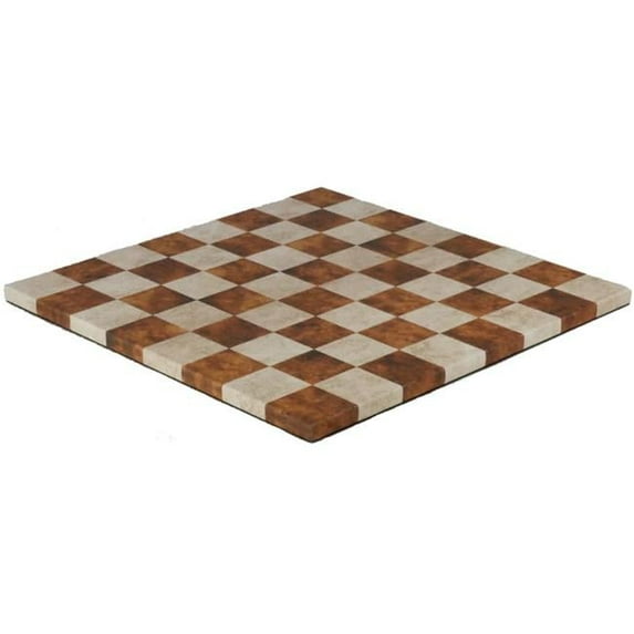 World Wise Imports WWE78814 14.5 in. Leatherette Board Game, Caramel & Cream