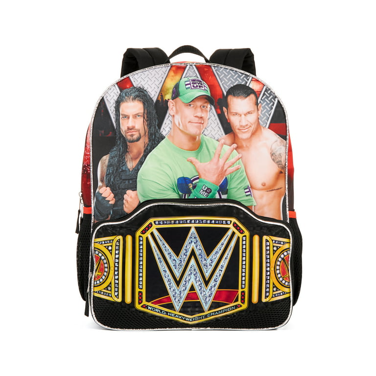 WWE John Cena Roman Reigns Wrestling School Backpack Bookbag Insulated Lunch  Box + Name Tag (3 Pieces SET) : : Toys