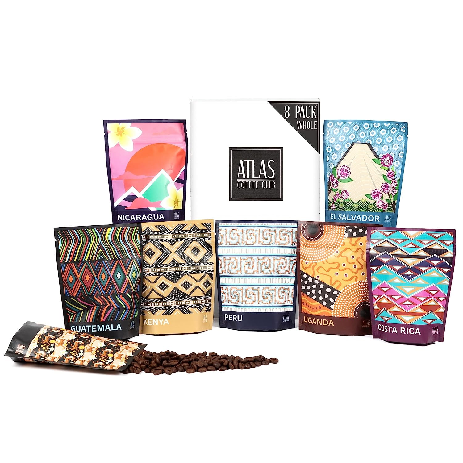 World of Coffee Discovery Set Gourmet Coffee Gift Sampler 8Pack