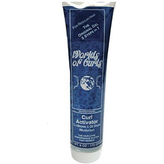 World of Curls Curl Activator Conditioner & Oil Sheen for Regular Hair 6 oz - (Pack of 2)