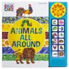 Pre-Owned World of Eric Carle - Animals All Around Sound Book - PI Kids: Mini Deluxe Custom Frame Sound Book Paperback