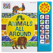 Pre-Owned World of Eric Carle - Animals All Around Sound Book - PI Kids: Mini Deluxe Custom Frame Sound Book Paperback