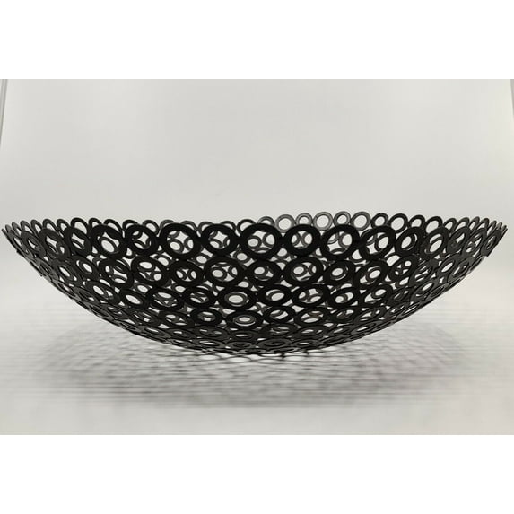 World of Good Let Freedom Ring Artisan Iron Bowl, 14 Inches, Black Iron