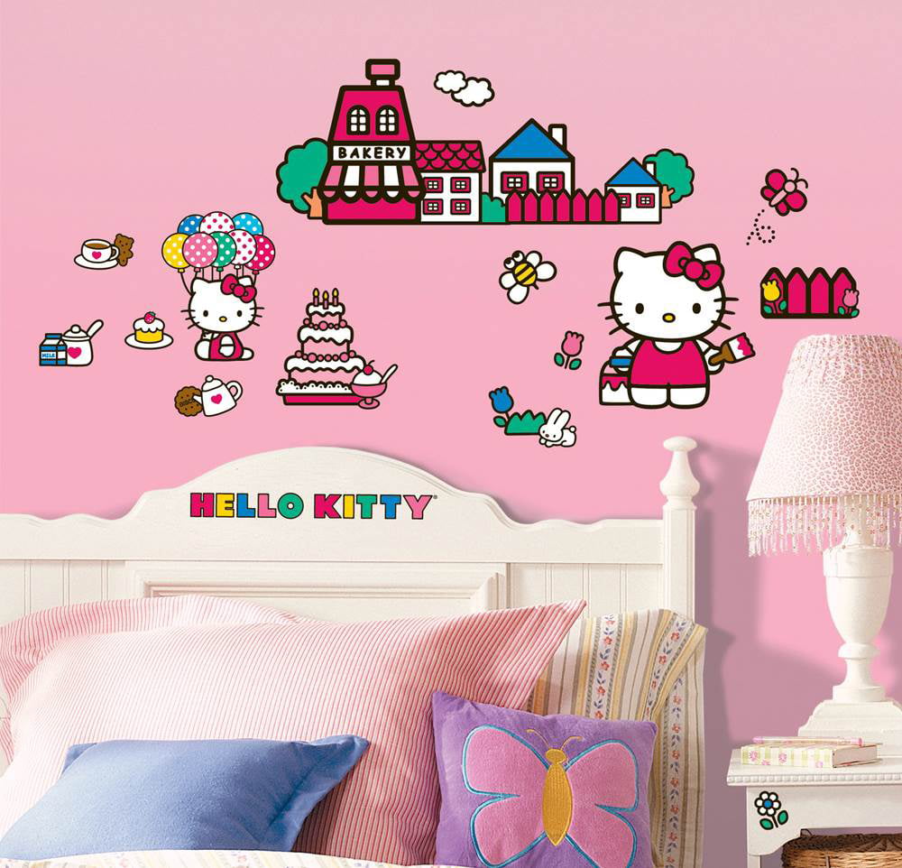 Modern Decor Wall Sticker Art Deco Hello Kitty -   Hello kitty rooms,  Hello kitty decorations, Hello kitty bedroom