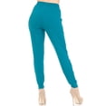 thumbnail image 1 of World of Leggings Buttery Smooth Solid Basic Teal Joggers - Teal Large, 1 of 2