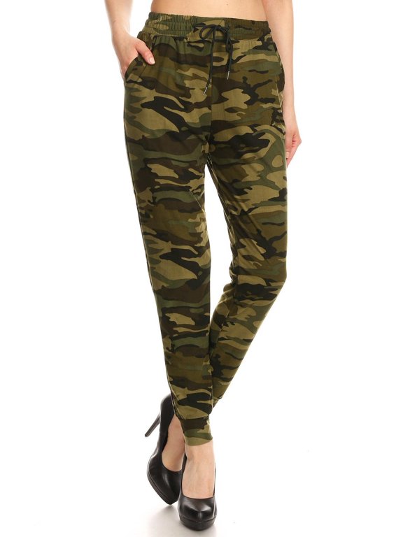Buttery Soft Olive Camouflage Joggers - Small
