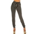 thumbnail image 1 of World of Leggings Buttery Soft Vertical Black Pinstripe Joggers - Medium, 1 of 2