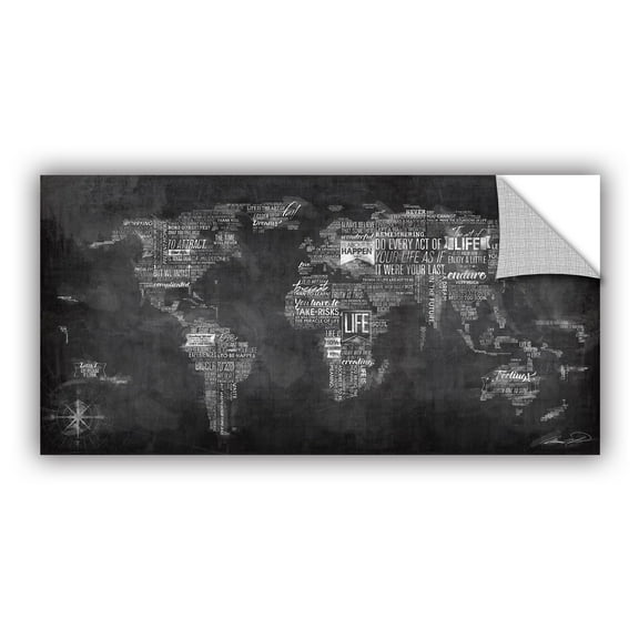 'World of Life: Chalkboard' Removable Wall Art Mural
