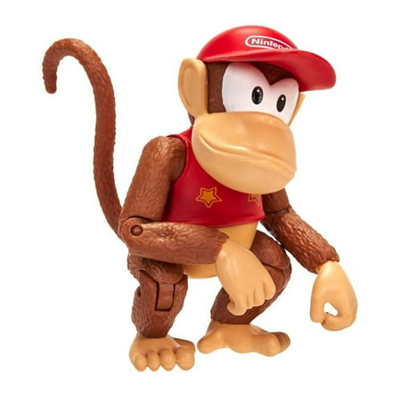 World of Nintendo 4" Action Figure Diddy Kong with Banana Accessory