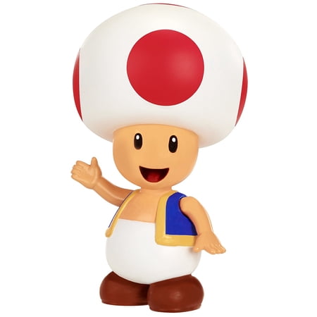 World of Nintendo 4" Figures Red Toad w/ Coin