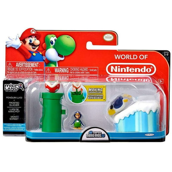 World of Nintendo Micro Land Playset Penguin Luigi & Frosted Glacier Playset