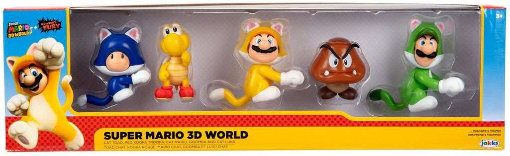 World of Nintendo Super Mario Cat Mario Action Figure with Super