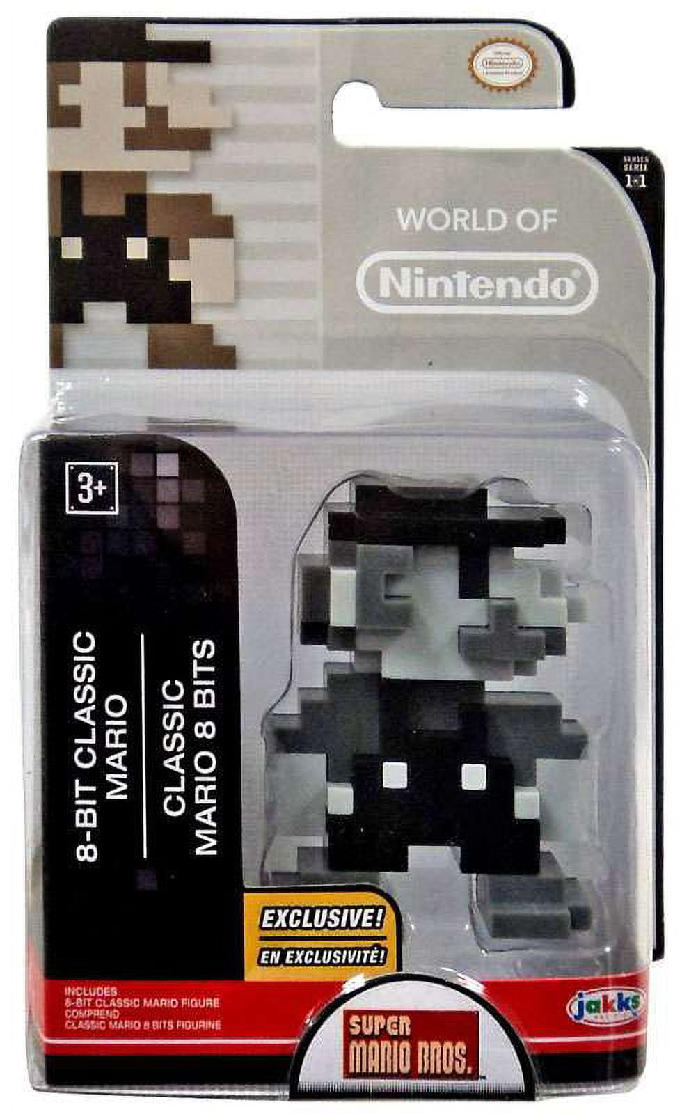 World of Nintendo Super Mario 8 Bit Classic Mario Mini Figure [Black & White]