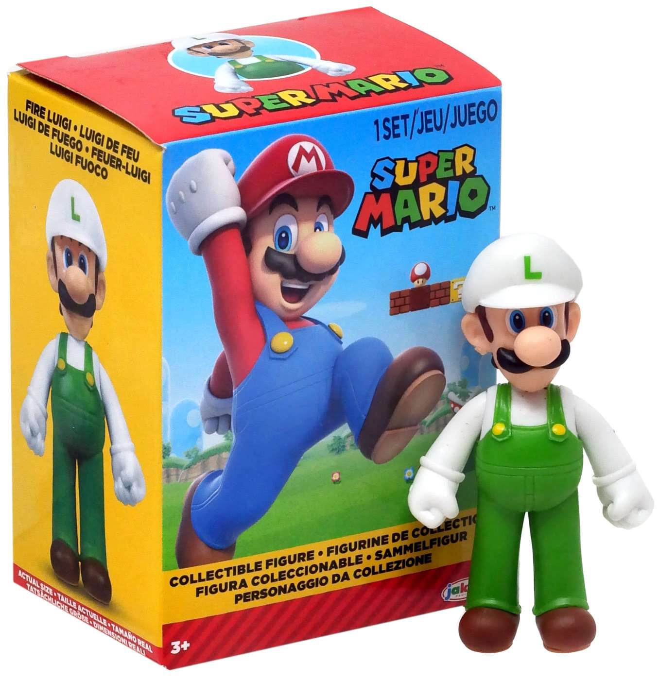 World of Nintendo Super Mario Fire Luigi Collectible Mini