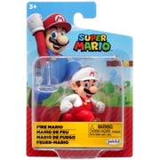 World of Nintendo Super Mario Fire Mario Mini Figure Running, Red Overalls