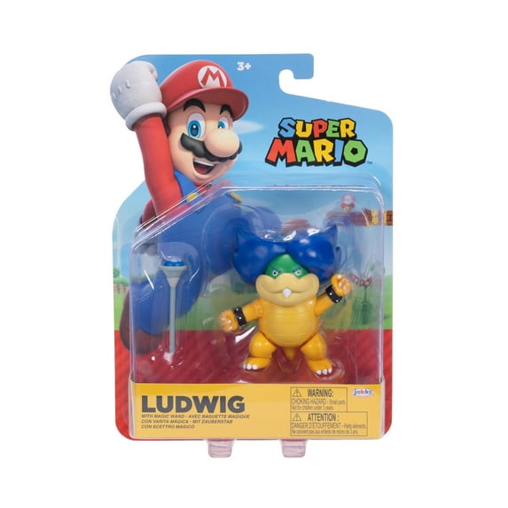World of Nintendo Super Mario Ludwig Von Koopa 4 inch Articulated Action Figure with Wand Accessory