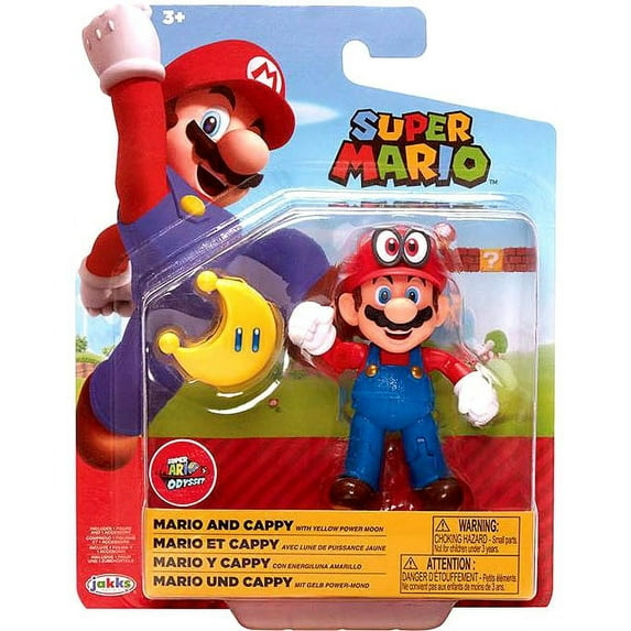 World of Nintendo Wave 24 Mario Wearing Cappy Action Figure (with Yellow Power Moon)