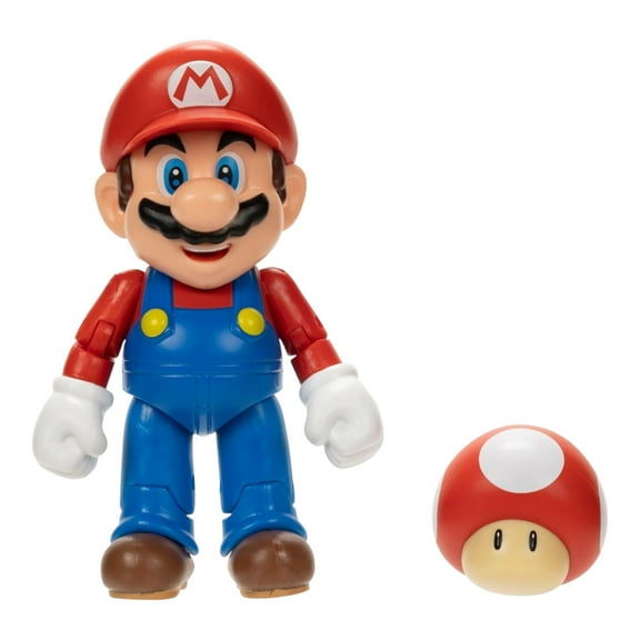 Super Mario World Of Nintendo Mario with Super Mushroom Action Figure