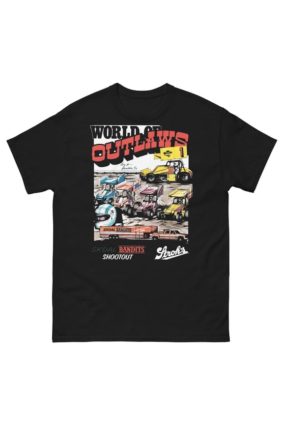 World of Outlaws Sprint Car T‑Shirt Big H Houston TX Skoal Bandits Strohs