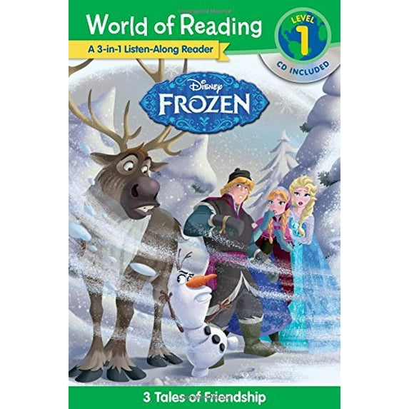 Pre-Owned World of Reading: Frozen Frozen 3-In-1 Listen-Along Reader (World of Reading Level 1): 3 Royal Tales with CD! [With Audio CD] (Paperback) 1484790324 9781484790328