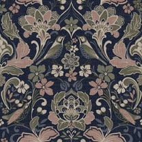 World of Wallpaper Folk Floral Textured Wallpaper