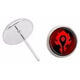 thumbnail image 1 of World of Warcraft Horde Glass Domed Stud Earrings, 1 of 1