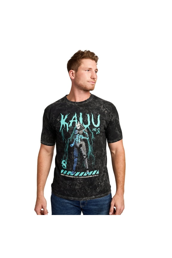 Kaiju No. 8 Kauu Men's Black Cloud Wash Short Sleeve Tee -Medium