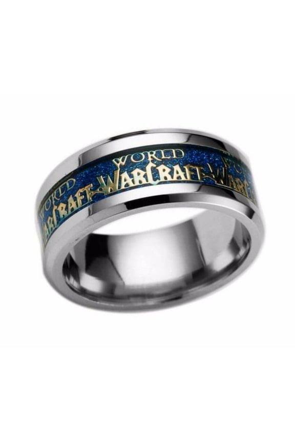 World of Warcraft Stainless Steel Band Ring Size 7