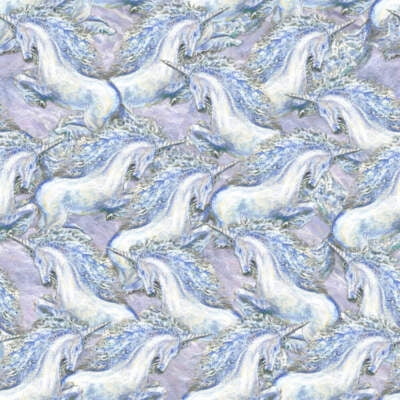 World of Wonder Unicorn Lilac Cotton Fabric