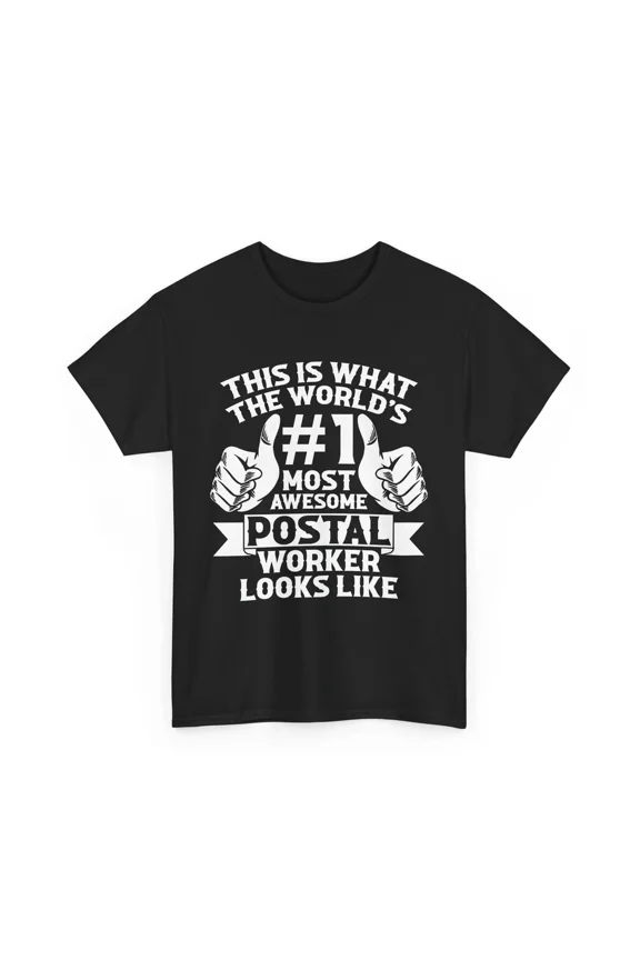 World's #1 Most Awesome Postal Worker Funny Mail Carrier Unisex T-Shirt, Size S-5XL