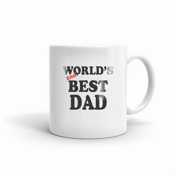 World's 2nd Best Dad Coffee Tea Printed Mug Father's Day Gift for Loving Dad