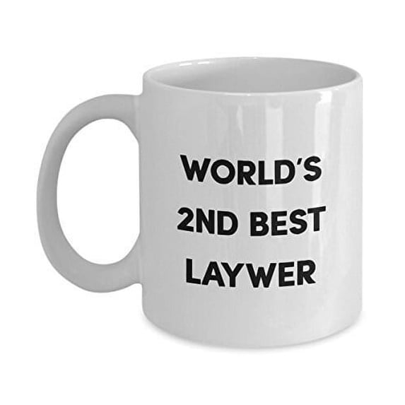World's 2nd Best Lawyer Mug - Funny Tea Hot Cocoa Coffee Cup - Novelty Birthday Christmas Anniversary Gag Gifts Idea