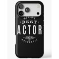 World's Best Actor Typography Tough iPhone Case, Black and White ...