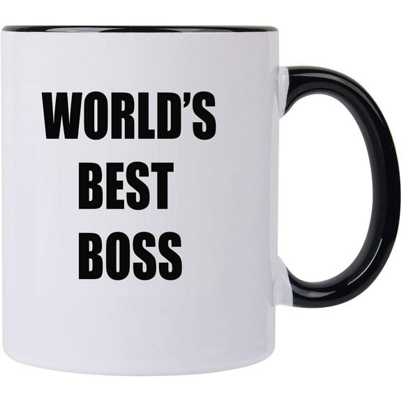 World's Best Boss Coffee Mug,Unique Bosses Day Christmas Thank boss Gift Ideas 11 OZ Ceramic Tea Cup